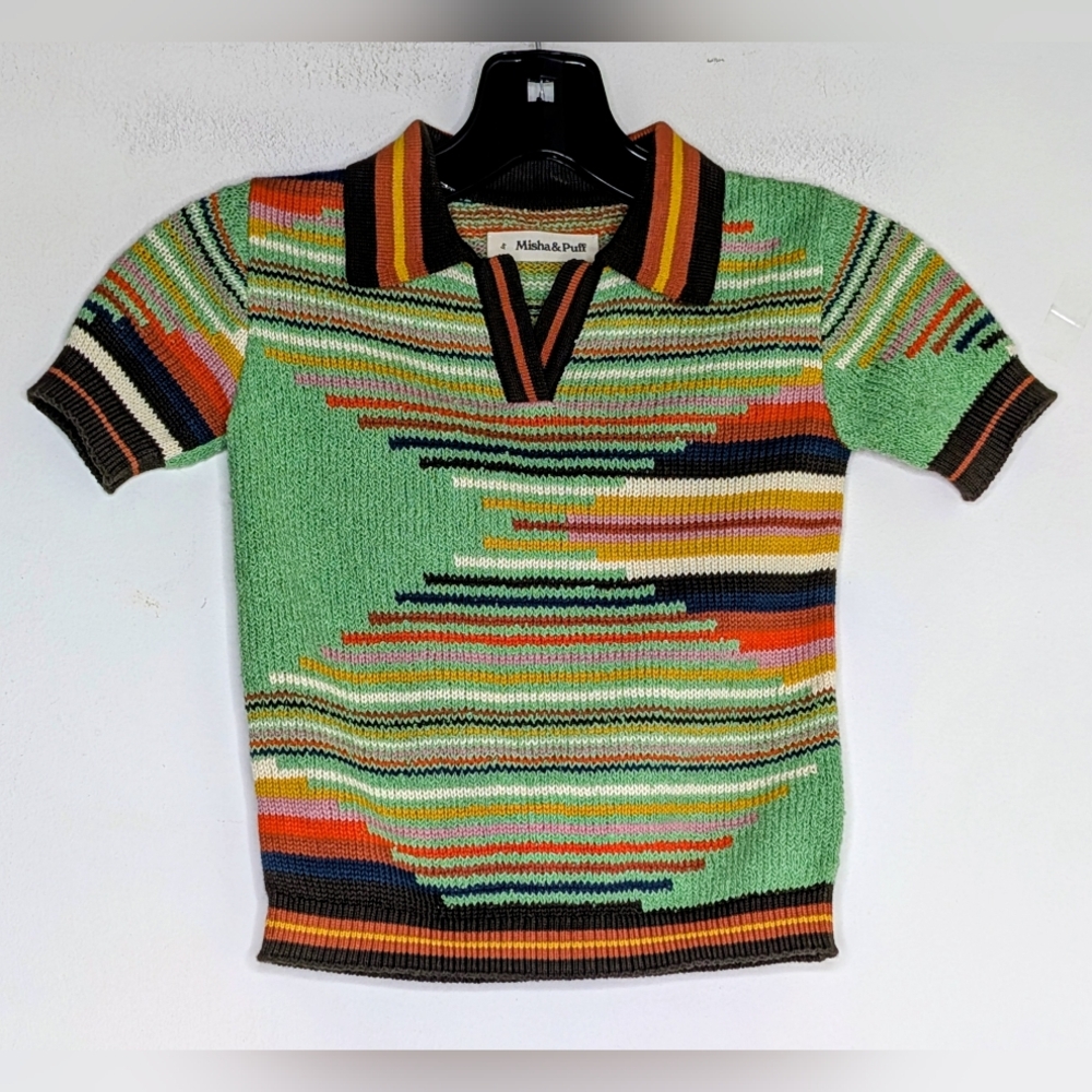 Misha & Puff Tapestry Francis Polo, Peapod Size 4Y
